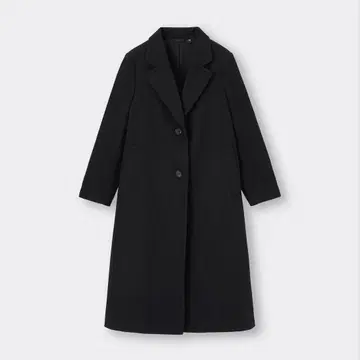 GU 블랙 코지 멜톤 테일러드 코트