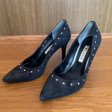 DIANA 라메 가공 블랙 하이힐 22cm