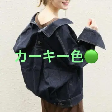 헤더 올리브 그린 후드 부착 자켓
