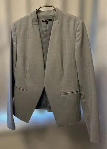 [새상품급] Theory 띠어리 노카라 자켓 라이트 그레이