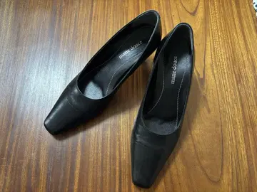 marie douce 블랙 미들힐 펌프스