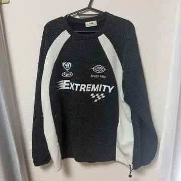 EXTREMITY 맨투맨 트레이닝복 그레이 화이트 한국
