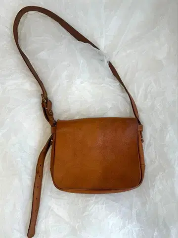 SLOW x BEAMS 브라운 가죽 숄더백