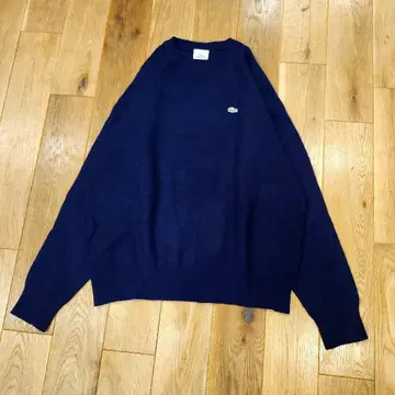 LACOSTE 라코스테 악어 자수 램스울 네이비 스웨터 니트