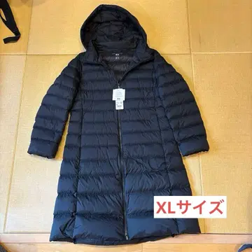 유니클로 울트라 라이트 다운 롱 코트 블랙 XL 사이즈