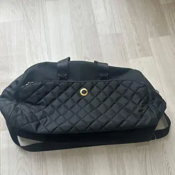 블랙 퀼팅 보스턴 백