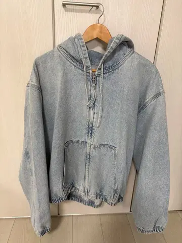 ZARA 데님 지퍼 후드티