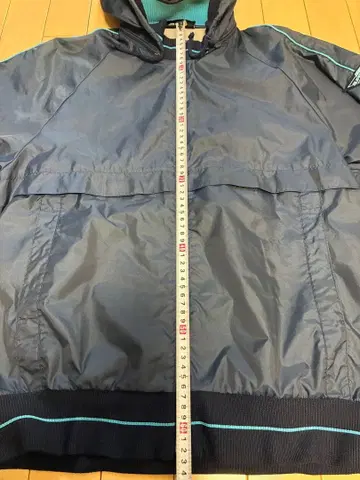네이비 후드 부착 나일론 자켓 MIZUNO superstar 쇼와