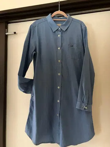크로커다일 데님풍 셔츠 튜닉 M 사이즈