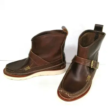 YUKETEN 유케텐 천연 가죽 모카신 부츠 몽크 스트랩