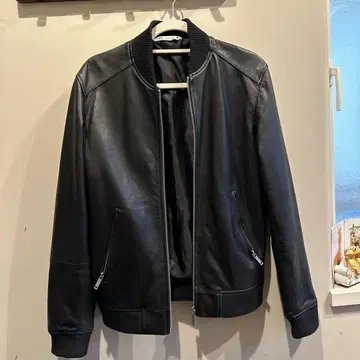 ZARA 블랙 가죽 자켓 S