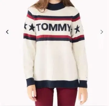 TOMMY JEANS 울 로고 스웨터 S