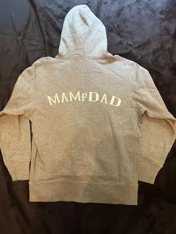 MAMfDAD 그레이 후드 부착 후드티 L