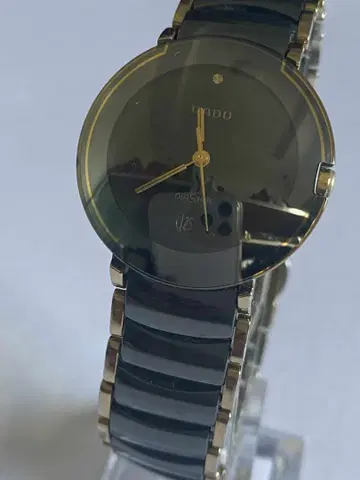 RADO 쿼츠 손목시계 블랙/골드