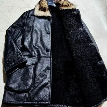 최고급 XXL 상당 리얼 무스탕 양가죽 코트 램 가죽 트로트로한 느낌