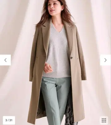Shell Melton 체스터 코트 사이즈 4
