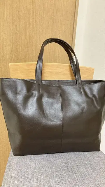 [ green label relaxing ] 가죽 토트백 다크 브라운