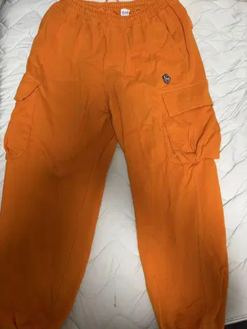 Keboz 오렌지 카고 스웨트 팬츠 XXLARGE