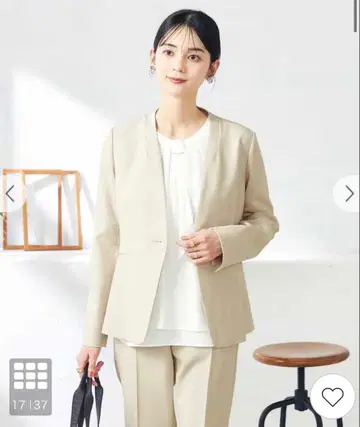 a.v.v 워셔블/스트레치/UV컷 린넨 느낌 스트레치 노카라 자켓
