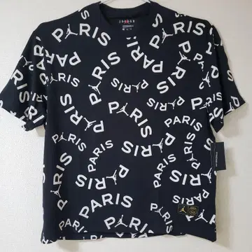 PARIS 로고 티셔츠 스탠다드 핏 블랙 2XL 택 포함 새상품