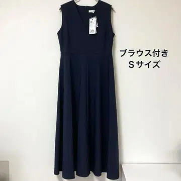 [ 미사용 새상품 ] grove 그로브 점퍼 드레스 블라우스 셋업 네이비