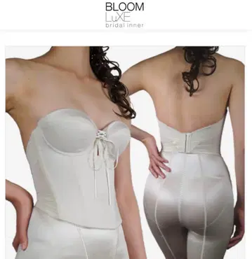 브라이덜 이너 세트 BLOOMLuXE 백리스 뷔스티에