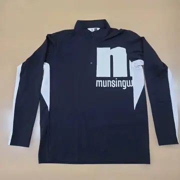 munsingwear 남성용 긴팔 셔츠 L 사이즈 블랙 화이트