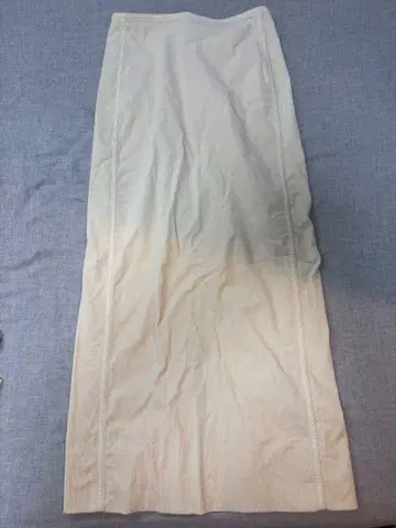 MACPHEE 아이보리 코듀 롱 스커트