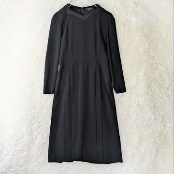 라핀 LAPINE 블랙 V넥 긴팔 원피스 11호 관혼상제