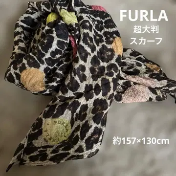 FURLA 레오파드 무늬 대형 스톨