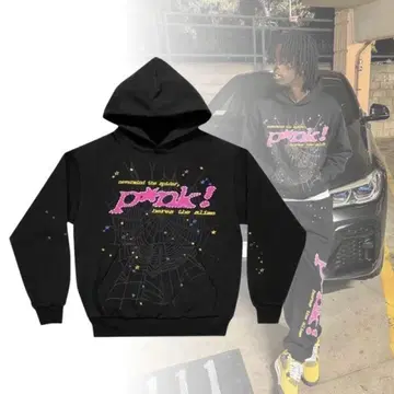 sp5der p*nk hoode 블랙
