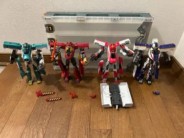 프라레일 신칸센 변형 로봇 신카리온 4체 부속품 기차 케이스 포함