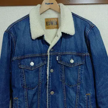 새상품급 EDWIN 보아 옷깃 안감 데님 자켓