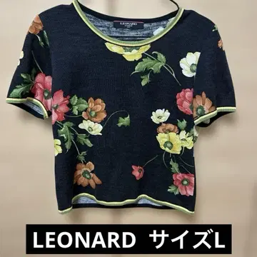 [ LEONARD ] 꽃무늬 반팔 상의 사이즈 L