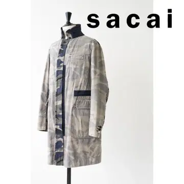 18AW sacai 사카이 카모플라쥬 패턴 모즈 코트