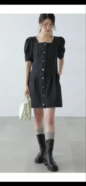프리즈마트 데님 원피스 택 포함 새상품