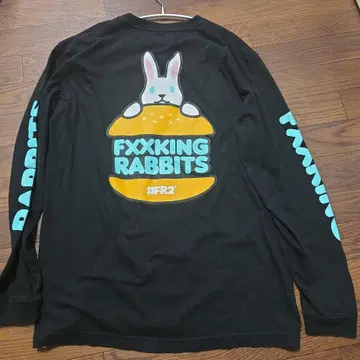 FR2월 복숭아 FXXKING RABBITS 블랙 긴팔 티셔츠 L 사이즈
