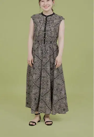 URBAN RESEARCH Sonny Label 에스닉 패널 무늬 원피스