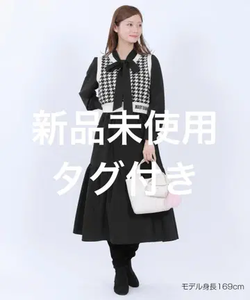 MARY QUANT 니트 베스트 콤비 원피스