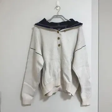 GAP 후드티 베이지 네이비