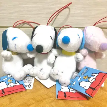 스누피 봉제 인형 마스코트 4종