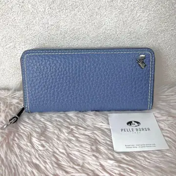 PELLE BORSA 페레볼사 장지갑 천연 가죽 롱 지갑 블루 계열