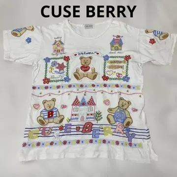 CUSE BERRY 자수 T셔츠 레어 베어