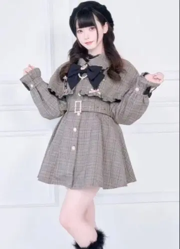 Nogenki 공허한 기운 셋업 지뢰계 양산형 ROJITA 체크 S