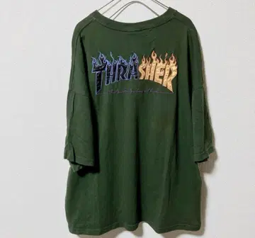 Thrasher 오버 사이즈 T셔츠 그린