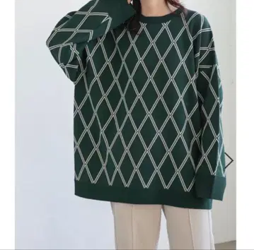 로리즈팜 yuw 자카드 니트 풀오버