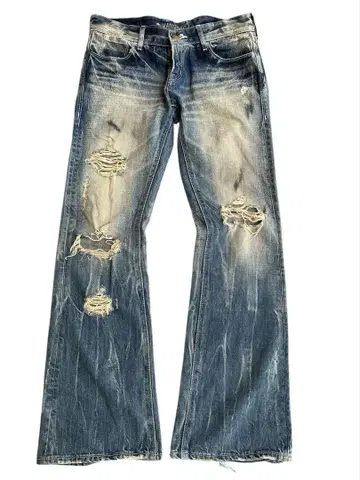 mud washed flare jeans
