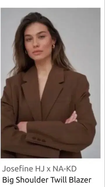 NA-KD 오버 사이즈 테일러드 자켓 브라운 ZARA COS