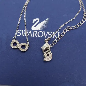 새상품급 SWAROVSKI 스와로브스키 목걸이 실버 큐빅