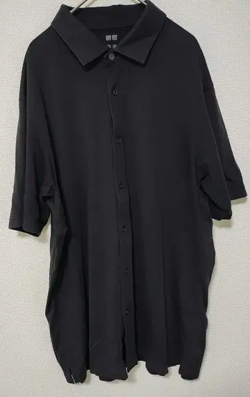 UNIQLO 블랙 반팔 셔츠 XL